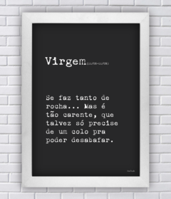 Quadro frase signo virgem