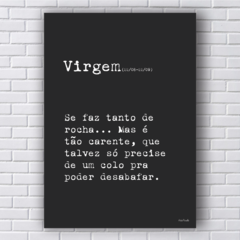 Placa frase signo virgem