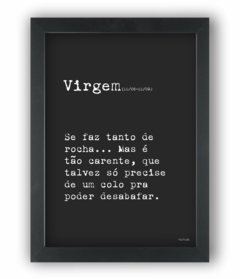 Quadro frase signo virgem