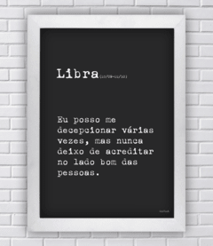 Quadro frase signo libra