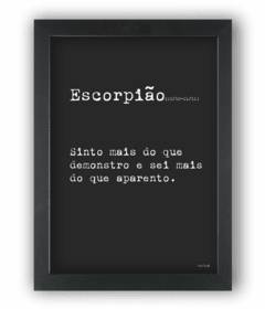 Quadro frase signo escorpião