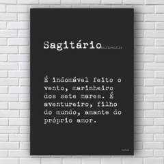 Placa frase signo sagitário