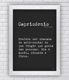 quadro frase signo capricórnio 