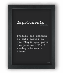 quadro frase signo capricórnio 