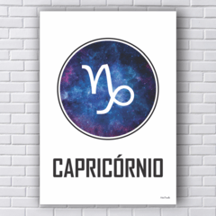 Placa símbolo signo capricórnio