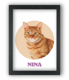 QUADRO ARTE PET PERSONALIZÁVEL FUNDO CÍRCULO (Ref:P199|V244|AV207)