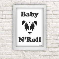 Quadro Infantil Bebê rock n'roll