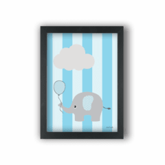 Quadro Infantil ELEFANTINHO AZUL