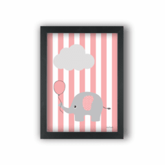 Quadro Infantil ELEFANTINHO ROSA