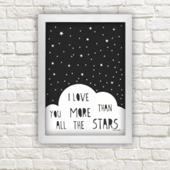 Quadro Infantil Amo você mais do que todas as estrelas