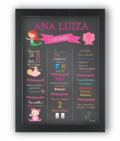 Quadro Chalkboard Aniversário de Criança