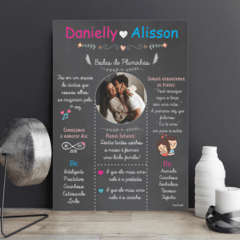 Placa Quadro Chalkboard Bodas do Casal