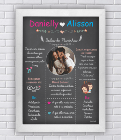 Quadro Chalkboard Bodas do Casal