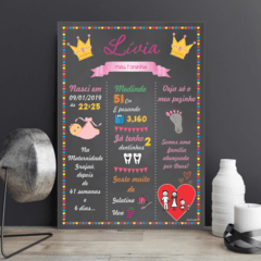 Placa Quadro Chalkboard Aniversário de Criança