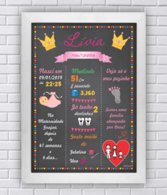 Quadro Chalkboard Aniversário de Criança