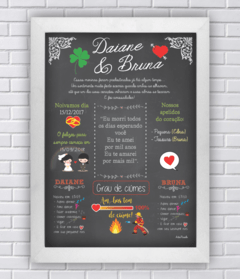 Quadro Chalkboard Casamento