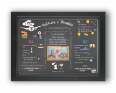 Quadro Chalkboard Casamento