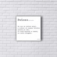 Placa FRASE SIGNO PEIXES