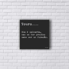 Placa signo touro frase