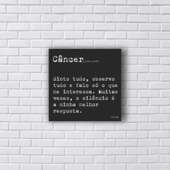 Placa frase signo câncer