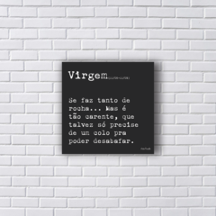 Placa frase signo virgem