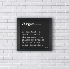 Quadro frase signo virgem