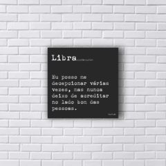 Placa frase signo libra