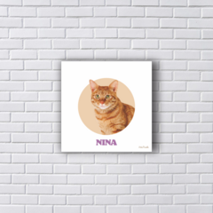 QUADRO ARTE PET PERSONALIZÁVEL FUNDO CÍRCULO (Ref:P199|V244|AV207) na internet