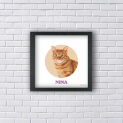 QUADRO ARTE PET PERSONALIZÁVEL FUNDO CÍRCULO (Ref:P199|V244|AV207)