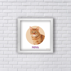 QUADRO ARTE PET PERSONALIZÁVEL FUNDO CÍRCULO (Ref:P199|V244|AV207) - comprar online