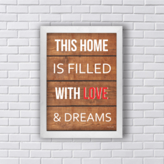 Quadro HOME WITH LOVE & DREAMS 