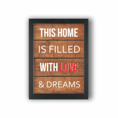 Quadro HOME WITH LOVE & DREAMS 