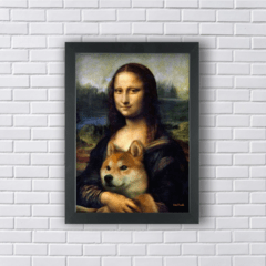 Quadro Mona lisa com cachorro