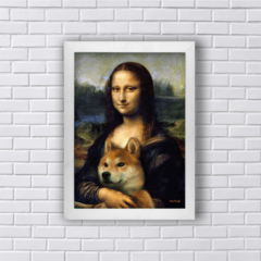 Quadro Mona lisa com cachorro