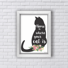 Quadro HOME IS WHERE YOUR CAT IS