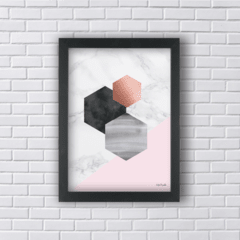 MINIMALISTA III HEXÁGONOS (Ref:V113|AV041) - Art in Parede - Loja de Quadros e Decoração