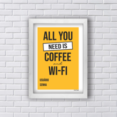 Quadro Café e senha Wi-fi