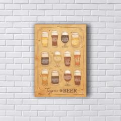 Placa tipos de cerveja