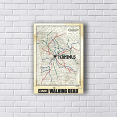 Placa THE WALKING DEAD MAPA