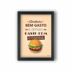 Quadro DINHEIRO GASTO COM COMIDA