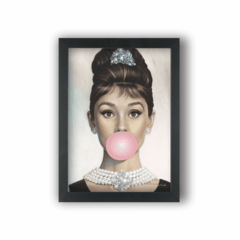 Quadro AUDREY HEPBURN BUBBLE GUM PINK