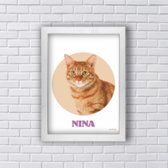 QUADRO ARTE PET PERSONALIZÁVEL FUNDO CÍRCULO (Ref:P199|V244|AV207) - loja online