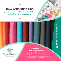 Tela Gabardina Lisa colores surtidos a elección - comprar online