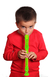 Niño toca la flauta dulce escolar verde General Music