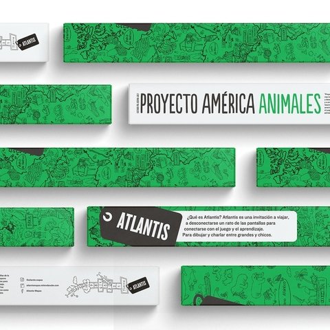 Atlantis Proyecto América Animales Mapa Gigante Para Colorear