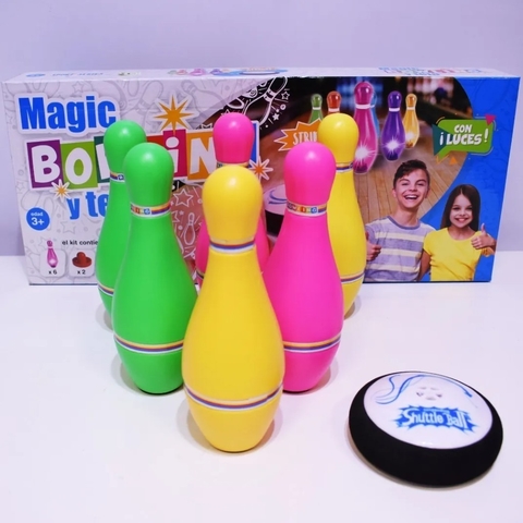 Magic Bowling Set De Bowling Y Tejo Luminoso 2 Juegos En 1