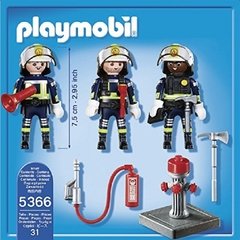 Playmobil Equipo de Bomberos 3 figuras City Action 5366 - comprar online