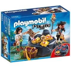 Playmobil Piratas Con Escondite de Tesoro Línea Pirates 6683