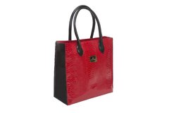 Cartera de Cuero Tote Vivaldo Mediana Color ROJO - comprar online