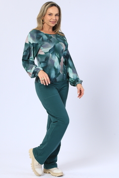 Blusa Juanna 34568 visco strech estampada